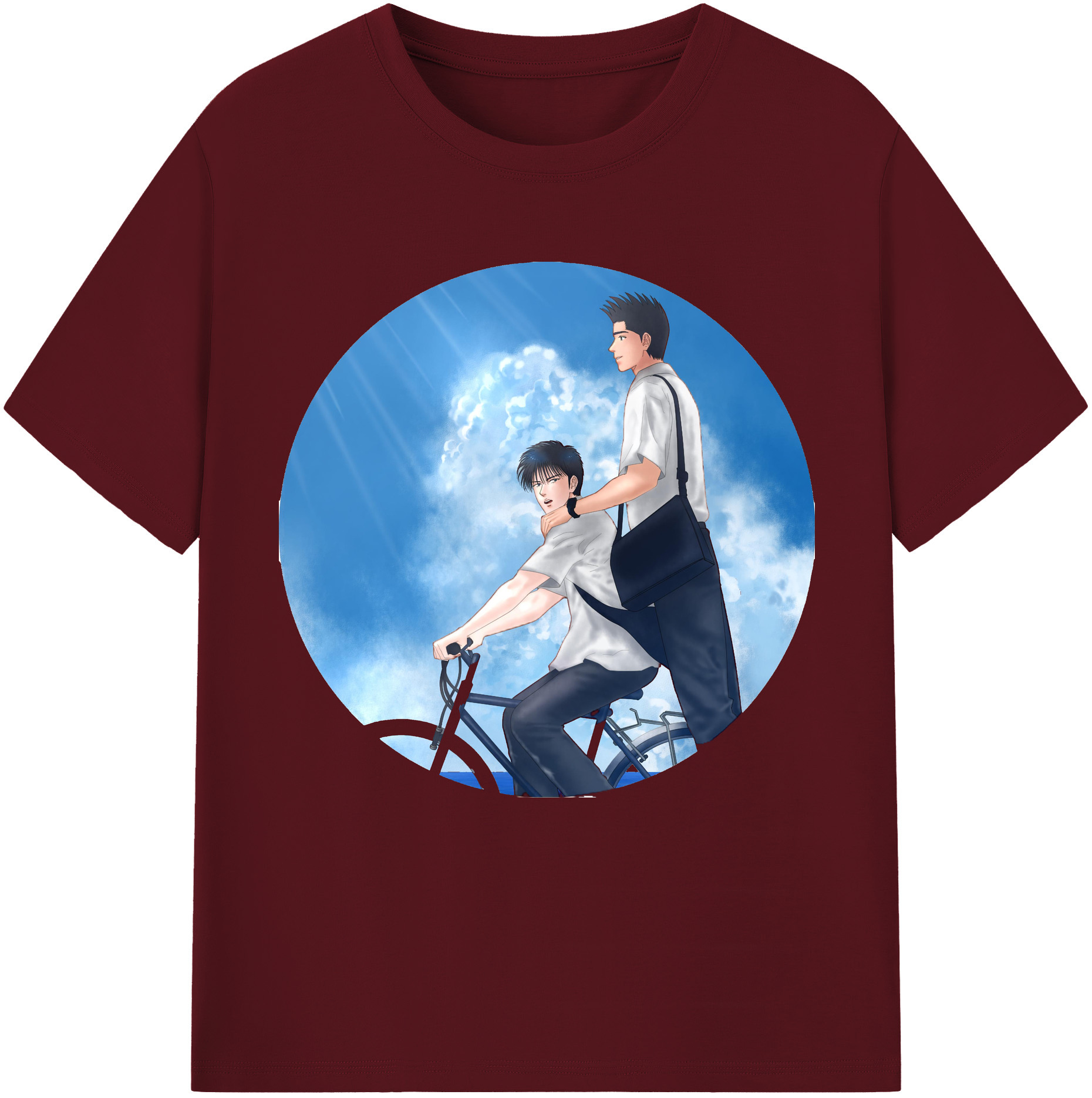 SLAM DUNK／スラムダンク 綿100％半袖Tシャツ（フロントプリント）